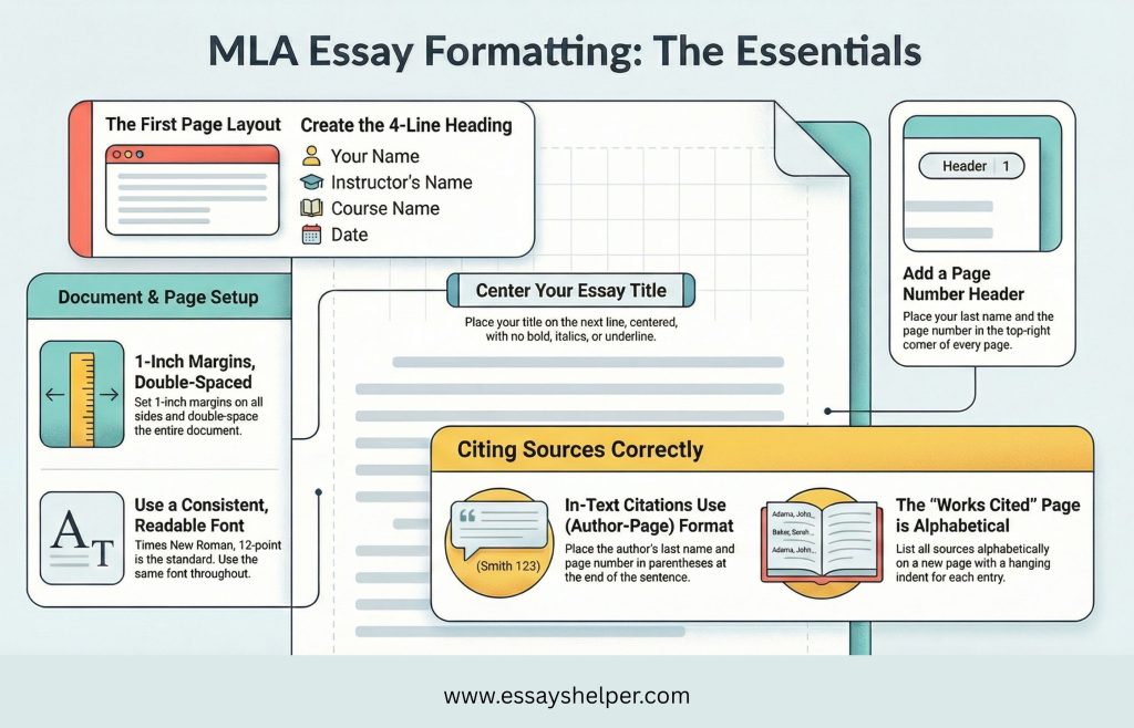 mla format essay example sample