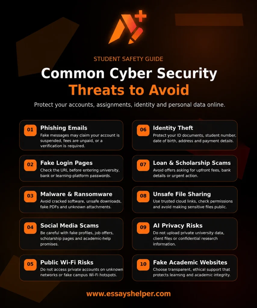 cyber security awareness tips and threats for students and how to avoid