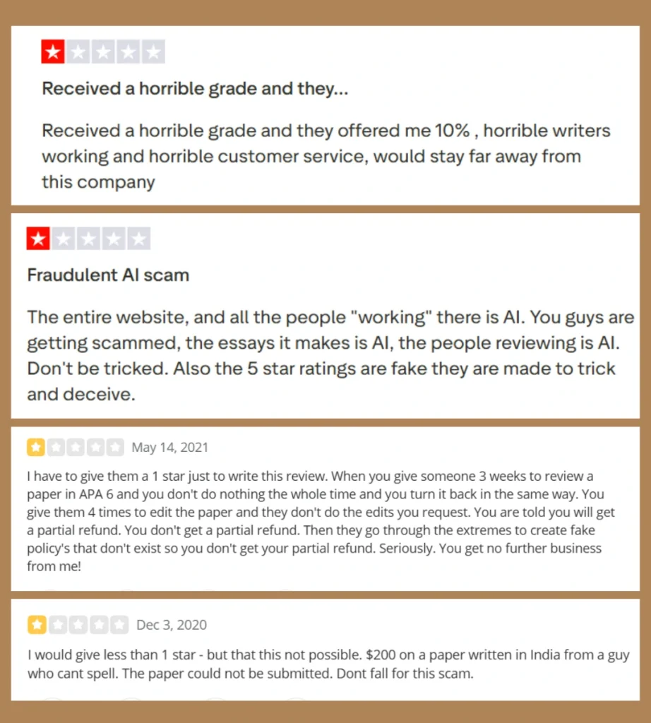 edubirdie negative reviews