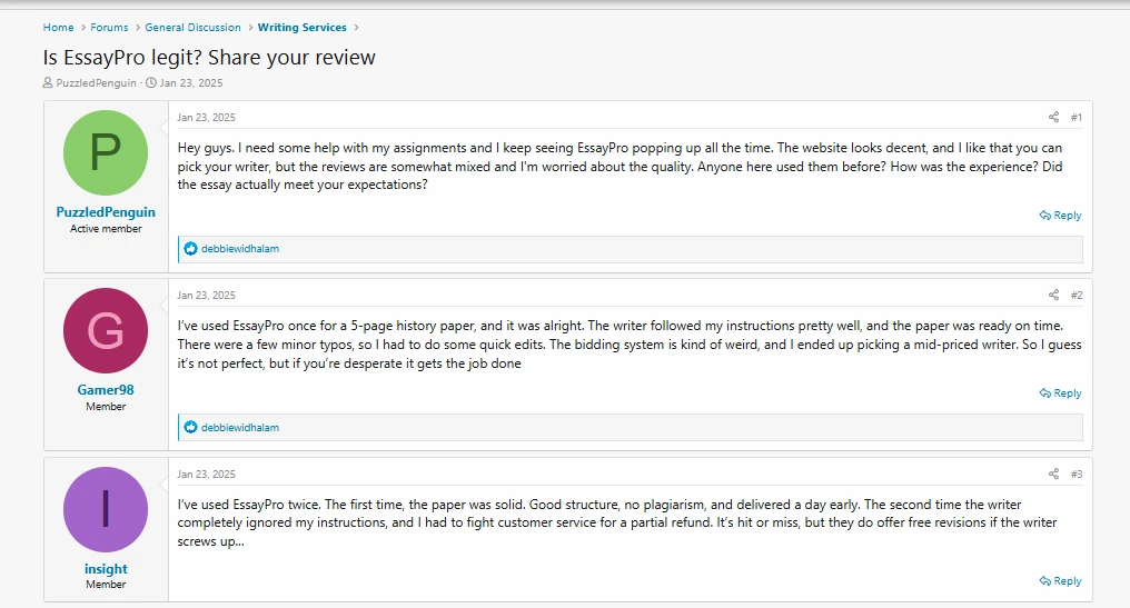 essay pro real feedback from students