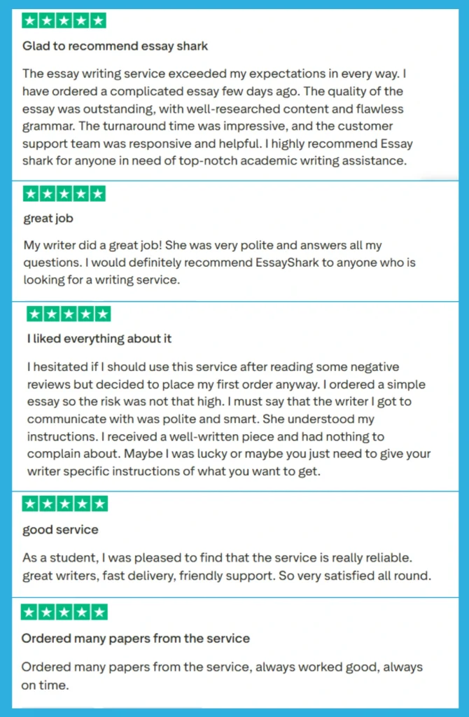 essayshark positive reviews