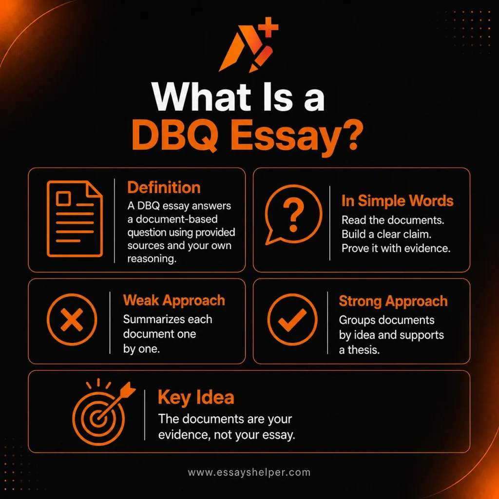 what is a dbq essay example simple definition