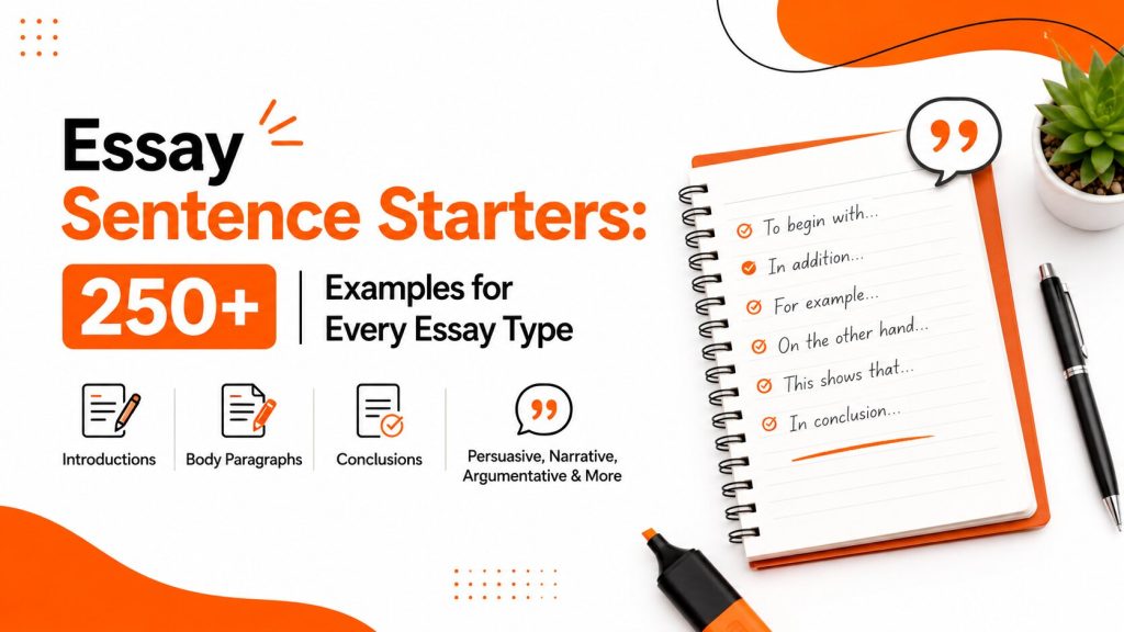 essay sentence starters