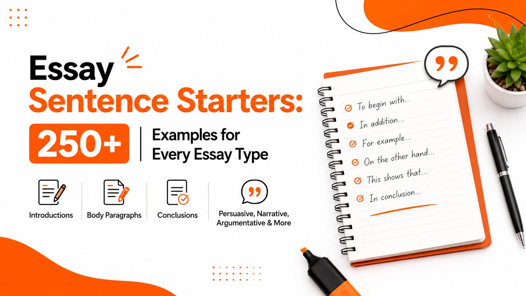 essay sentence starters