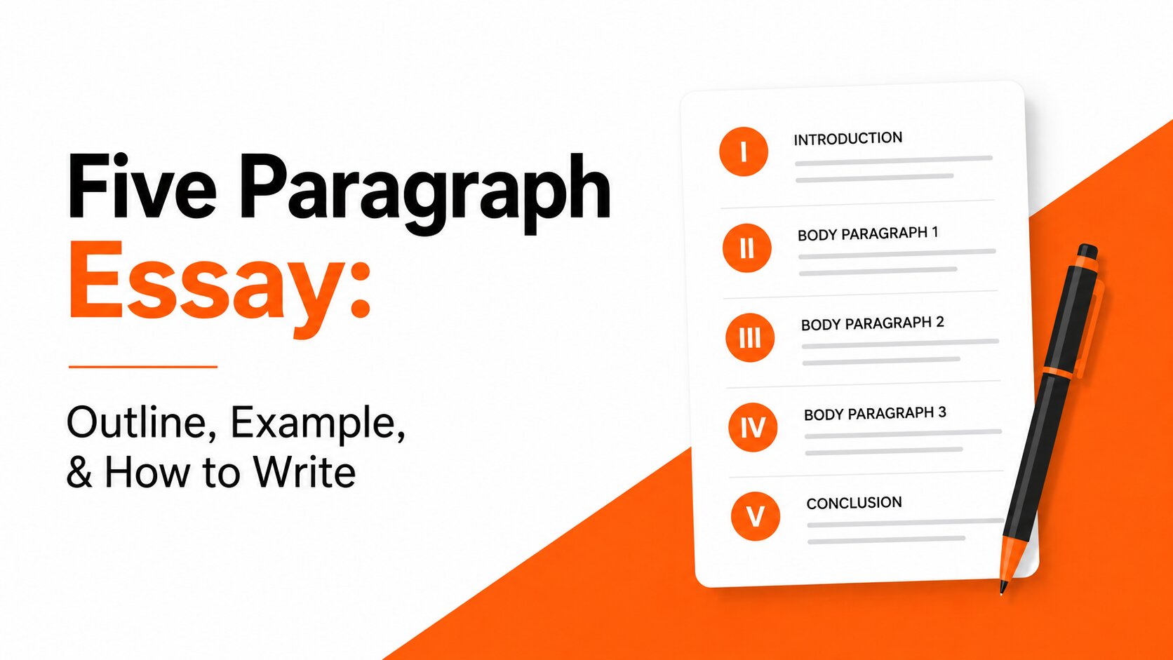 Home how to write a five paragraph essay