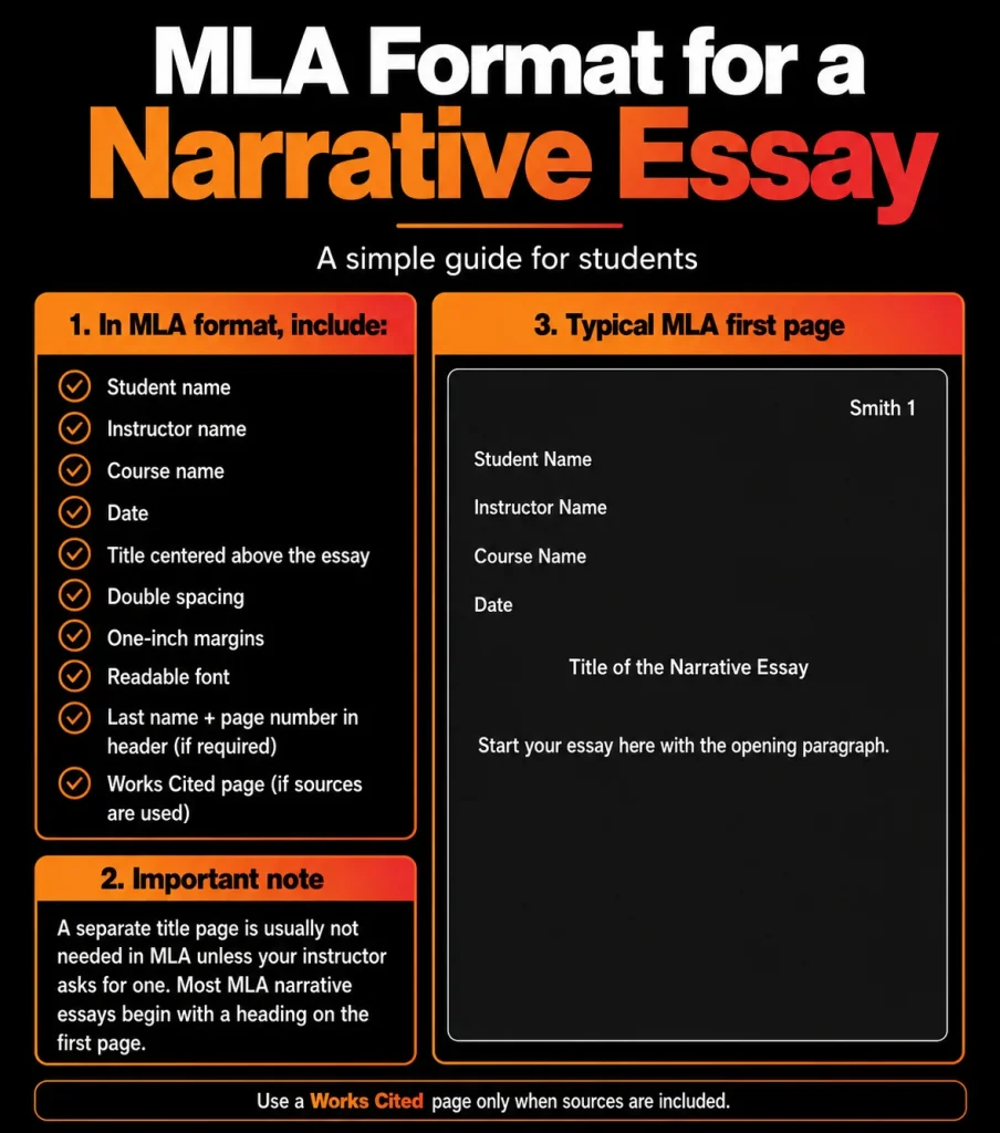 narrative essay mla format sample outline