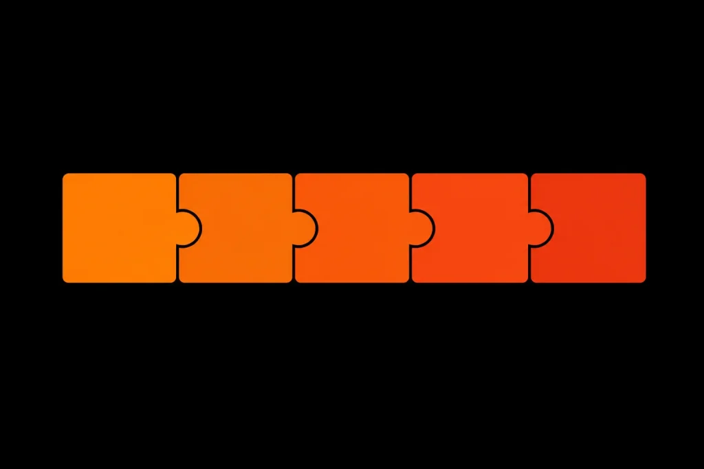 Five building blocks representing the core components of a research paper introduction